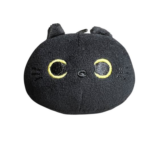 3" Mini Black Cat Ball Stuffed Animal Plush Halloween Kitty Toy Decor Miniature - Picture 2 of 5
